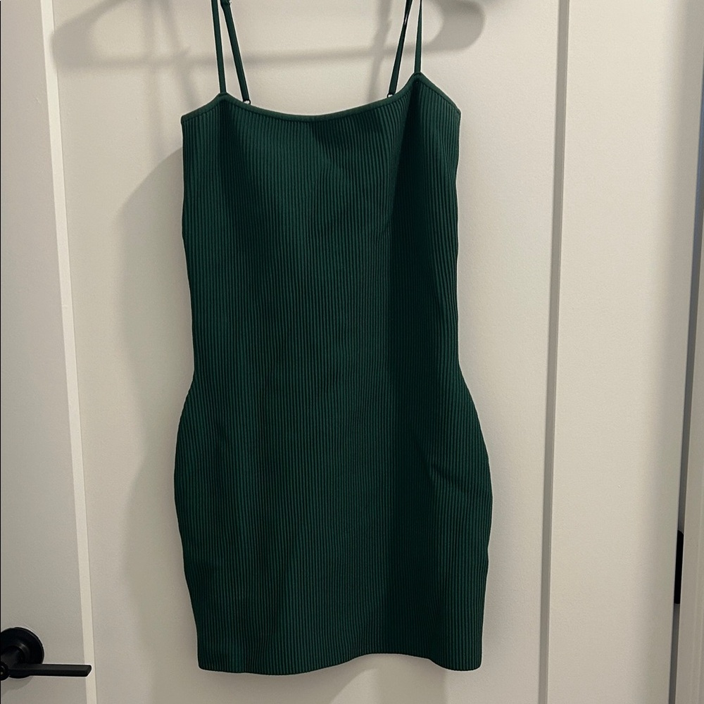 Aritzia Babaton Dark Green Bodycon Mini Dress